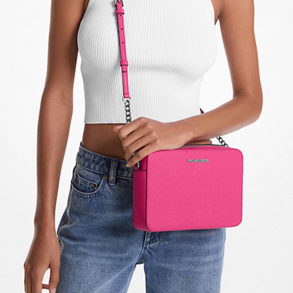 Michael Kors Jet Set Large Saffiano Leather EW Crossbody Bag 
Dragonfrui NWT - Picture 3 of 16